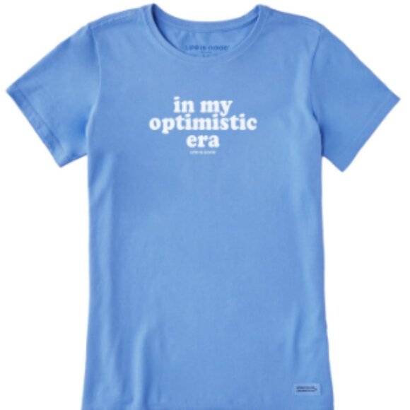 NWT: Life Is Good Women’s M Blue Crusher Graphic Tee - Picture 1 of 3